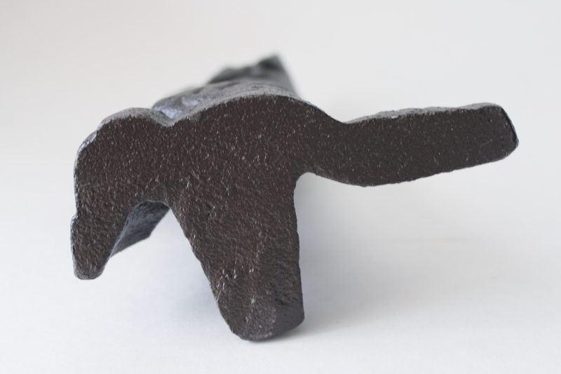 photo of  begging Scottie dog door stop, vintage cast iron doorstop small black Scotty  #3