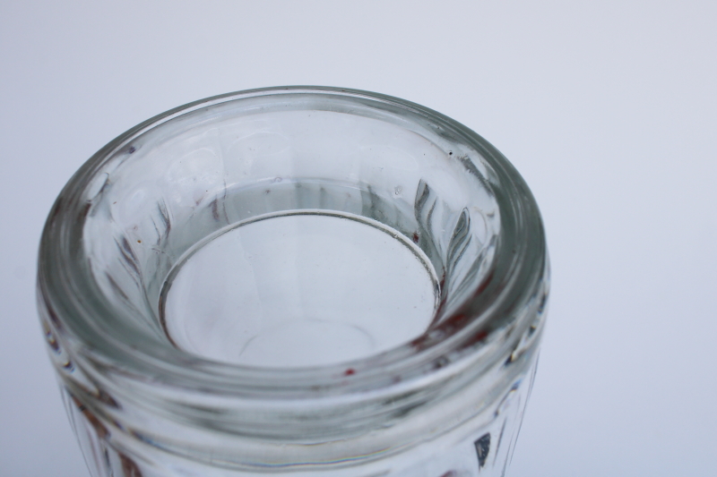 photo of big glass A&W root beer mug, vintage advertising logo #4