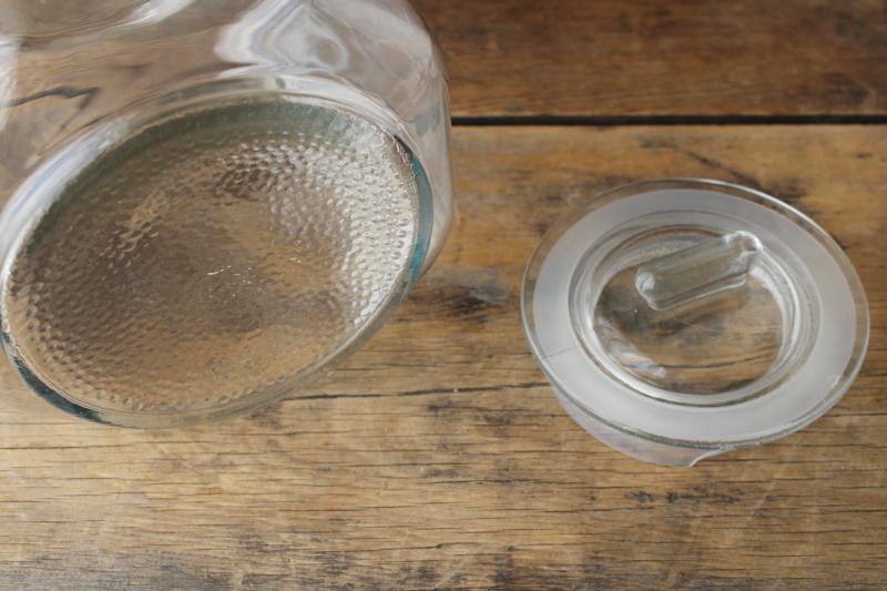 photo of big glass jar embossed Salted Peanuts, vintage general store counter canister style  #4