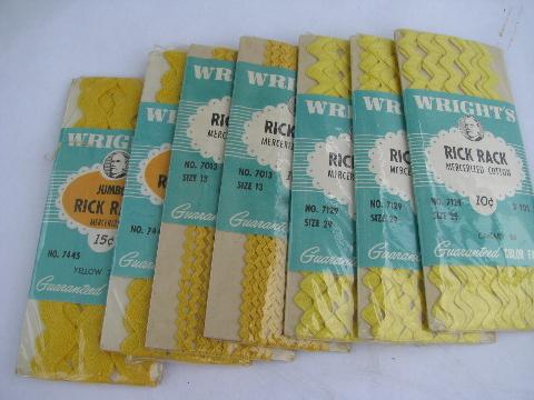 photo of big lot vintage cotton rick-rack sewing edgings trim, many colors! #3