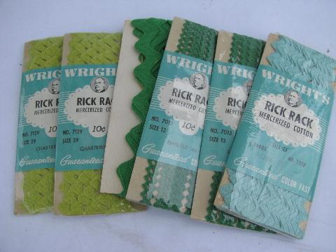 photo of big lot vintage cotton rick-rack sewing edgings trim, many colors! #4
