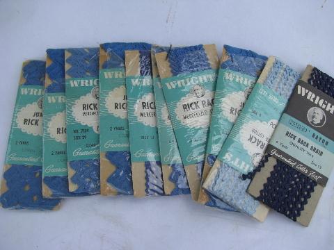 photo of big lot vintage cotton rick-rack sewing edgings trim, many colors! #5