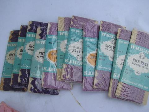 photo of big lot vintage cotton rick-rack sewing edgings trim, many colors! #6