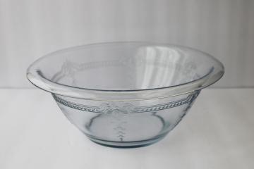 catalog photo of big mixing bowl vintage Fire King Philbe sapphire blue depression glass kitchenware