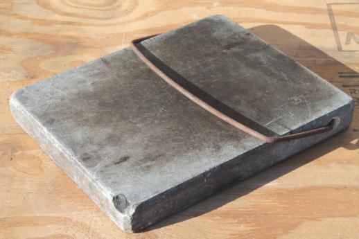 photo of big old antique soapstone block foot warmer for sleigh or buggy #4