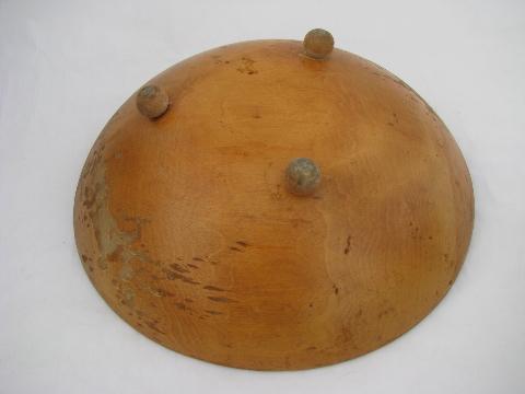 photo of big old hand-painted vegetables and fruit vintage wood bowls #3