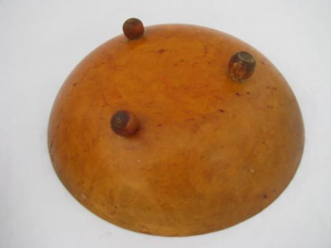 photo of big old hand-painted vegetables and fruit vintage wood bowls #5