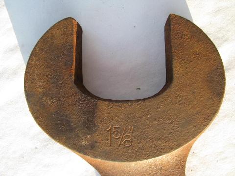 photo of big old vintage Armstrong Tool #43 engineer's wrench, 1-13/16'' & 1-5/8'' #5