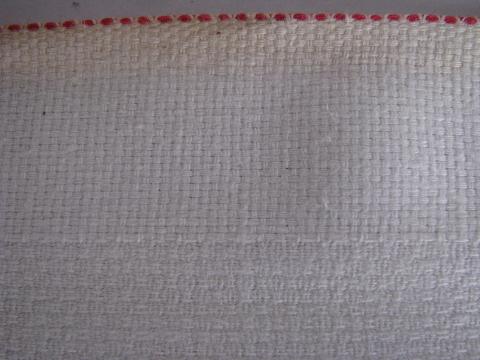 photo of big roll of vintage cotton roller towel fabric, from old bakery kitchen #3