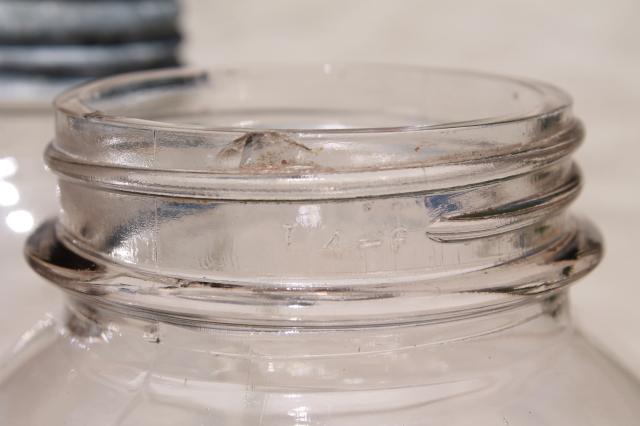 photo of big two quart size glass mason jars, vintage canning jar kitchen canisters #3