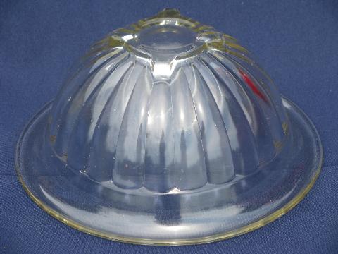 photo of big vintage Hazelware kitchen glass mixing bowl rest well wide grip rim #3