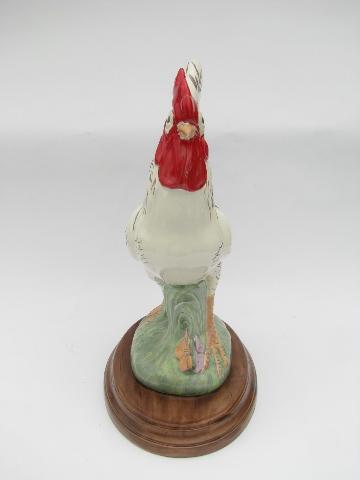 photo of big vintage ceramic rooster, base/body for kitchen table lamp #2