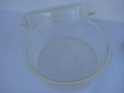 photo of big vintage heat flow glass ovenware dutch oven, Mary Dunbar / Jewel Tea #2