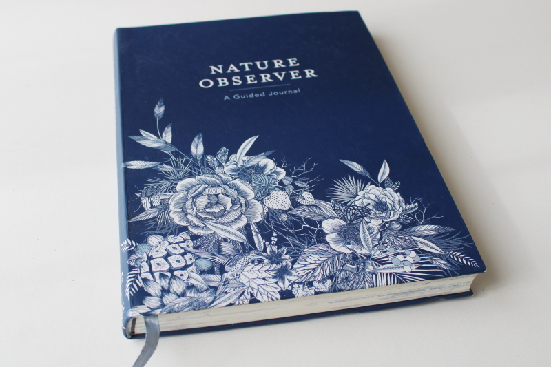 photo of blank book bullet journal The Nature Observer for a year long diary sketchbook #1