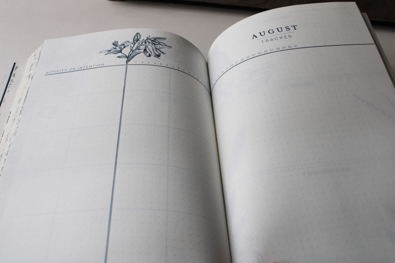 photo of blank book bullet journal The Nature Observer for a year long diary sketchbook #5