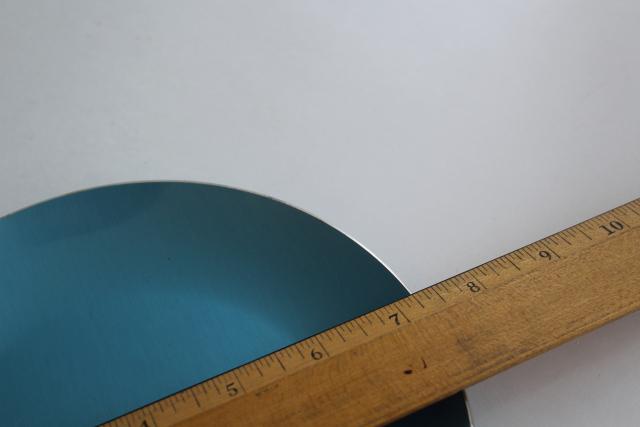 photo of blue & aqua enamel metal bowls, Scandinavian modern mid-century vintage  #2