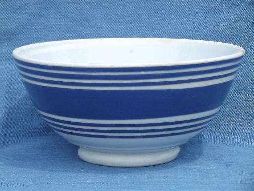 blue band Cornishware china bowl, antique TG Green vintage, England