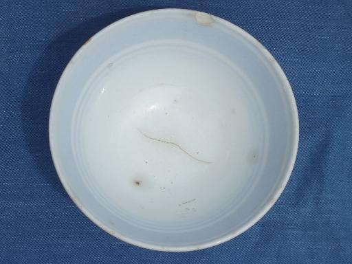 photo of blue band Cornishware china bowl, antique TG Green vintage, England #4