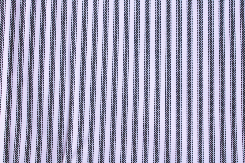 photo of blue black ticking stripe print pattern coated cotton fabric for pillows, bed cover material #1