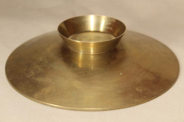 photo of bohemian style vintage etched brass candle holder, pillar candle stand #6