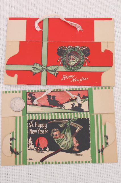 photo of box of vintage gift wrap wrapping paper, cute retro print graphics for party, holidays #13