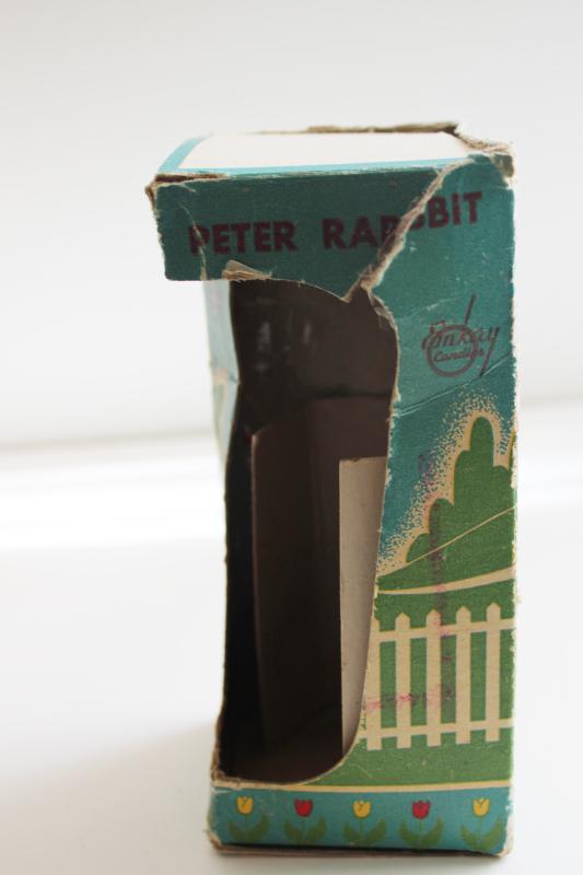 photo of box only from vintage figural candle, Easter Peter Rabbit bright retro graphics #4