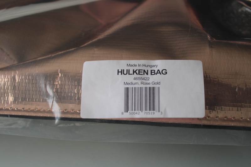 photo of brand new Hulken bag, rose gold pink metallic medium tote w/ rolling spinner wheels  #3