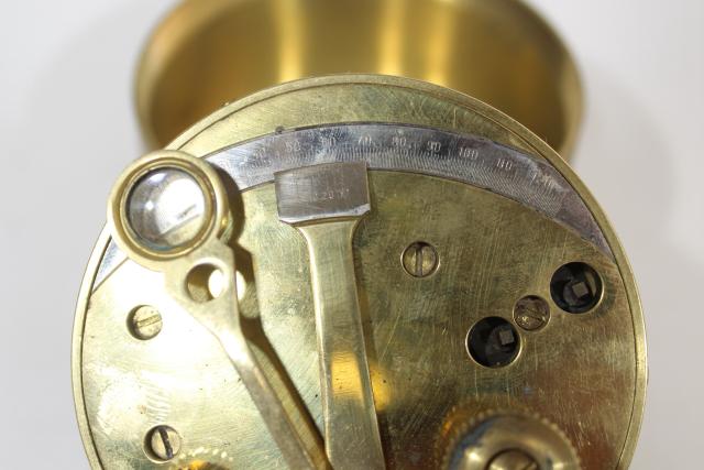 photo of brass pocket sextant, vintage reproduction navigation instrument Stanley London 1917 #7