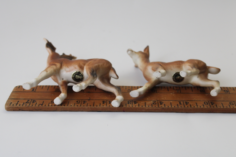 photo of buck and doe deer pair vintage Japan figurines Victoria ceramics #5