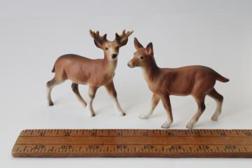 catalog photo of buck and doe deer pair vintage Japan figurines Victoria ceramics