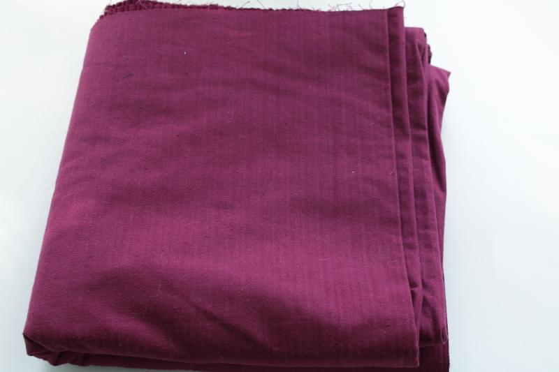 photo of burgundy wine solid color wide wale corduroy, soft vintage cotton fabric #3