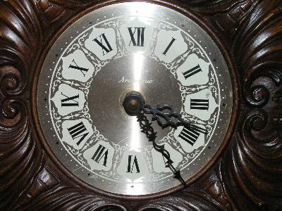 photo of burwood plastic wall clock w/ hanging medallion #2