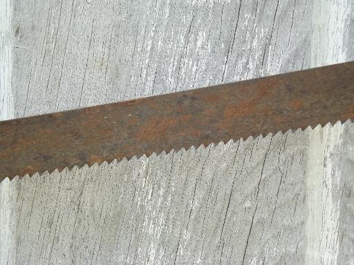 photo of butcher's hand saw, old antique bone saw for butchering or hunting saw  #3