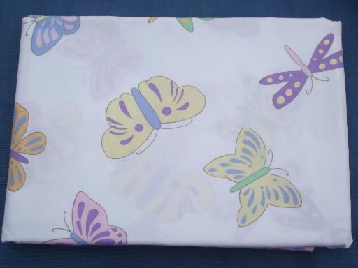 photo of butterflies print cotton, never used duvet covers, flat sheet for fabric #2