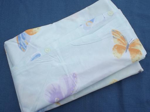 photo of butterflies print cotton, never used duvet covers, flat sheet for fabric #6