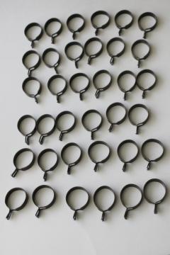 cafe curtain rings pinch type clip on ring lot of 36 pieces dark bronze finish vintage style 
