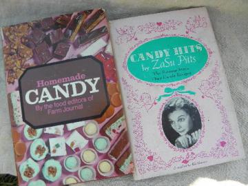 catalog photo of candy recipes vintage candymaking cookbooks lot, old fashioned candies