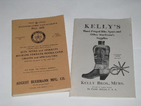 photo of catalog reprints of 1920s-30s horse tack equipment catalogs, spurs etc. #1