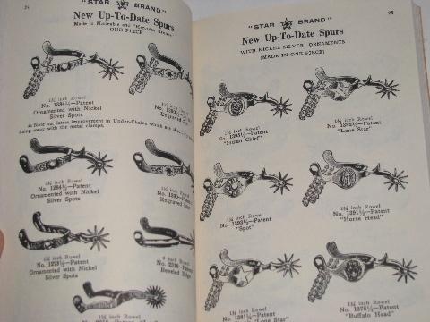 photo of catalog reprints of 1920s-30s horse tack equipment catalogs, spurs etc. #4