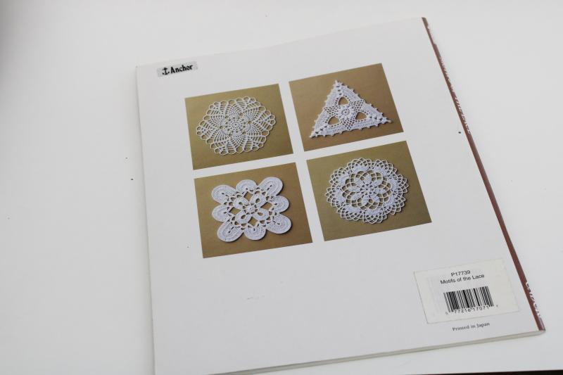 photo of charted crochet patterns, Anchor - Motifs of the lace, Japan needlework book #2