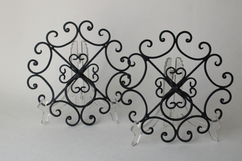 photo of chateau style wrought iron hardware, ornamental medallions w/ rings, oversize door pulls wall decor  #1