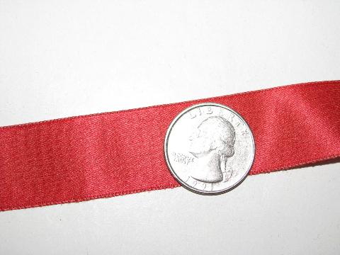 photo of cherry pink silk satin, antique vintage wide ribbon #2