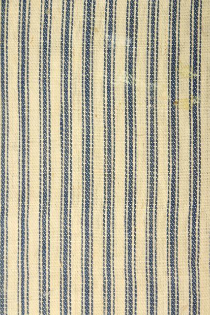 photo of chicken feather pillows in primitive grubby vintage cotton ticking #7