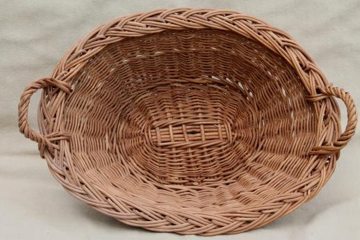 photo of child's size vintage wicker laundry baskets for washing doll clothes on wash day #4