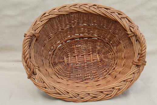 photo of child's size vintage wicker laundry baskets for washing doll clothes on wash day #7
