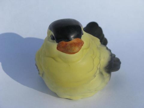 photo of china bird figurines, goldfinch & robin birds, vintage Goebel #3