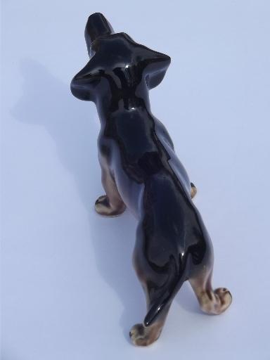 photo of china dachshund dog figurine, 1950s-60s vintage ceramic figure #4