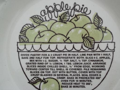 photo of china pie plate w/ Strawberry Pie recipe, vintage ceramic pie pan #3