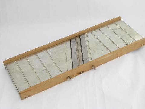 photo of church kitchen lot vintage slaw boards or mandolin french slicers, for potatoes etc. #4