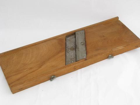 photo of church kitchen lot vintage slaw boards or mandolin french slicers, for potatoes etc. #6